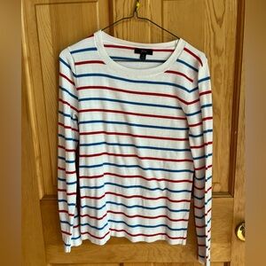 Red white and Blue striped sweater J. Crew